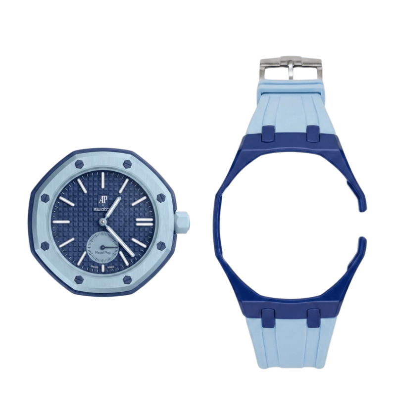 bracelet adaptatif noir pour montre swatch royal pop