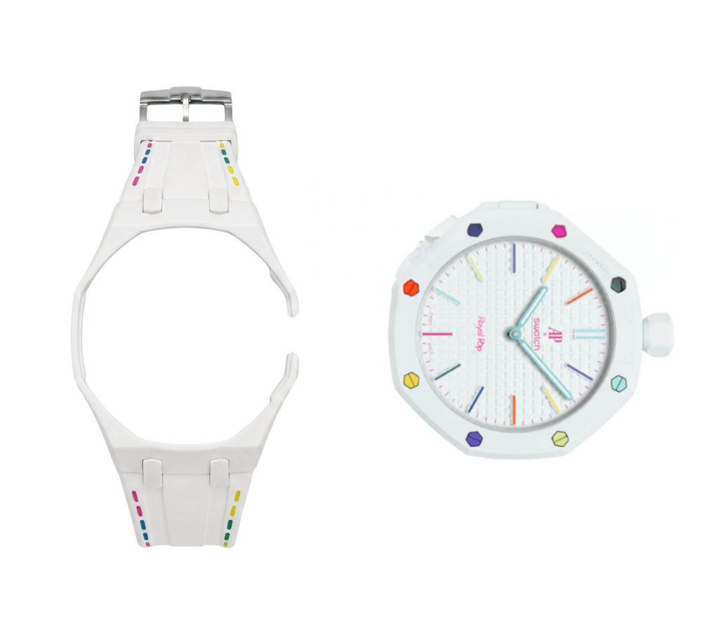 bracelet adaptatif noir pour montre swatch royal pop