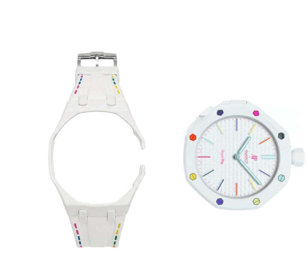 bracelet adaptatif noir pour montre swatch royal pop