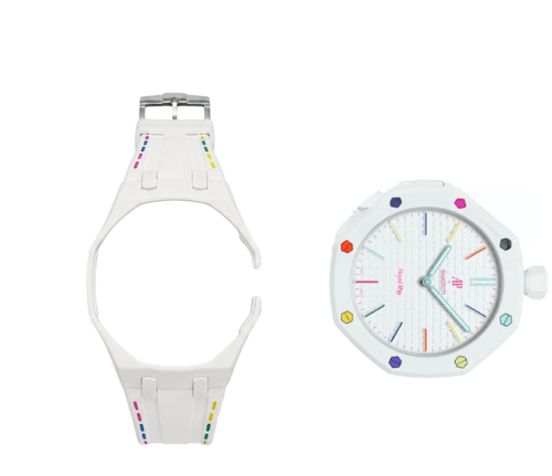 bracelet adaptatif noir pour montre swatch royal pop